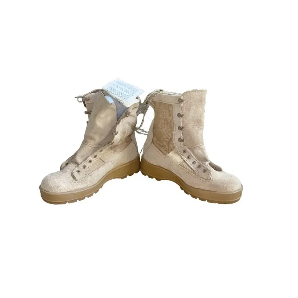 Wellco Army Temperate Weather Waterproof Suede/Nylon Tan Military Combat Boots